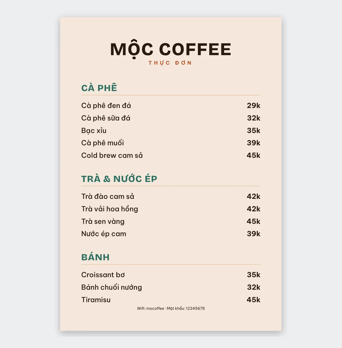 3 café menu templates (A4) 3