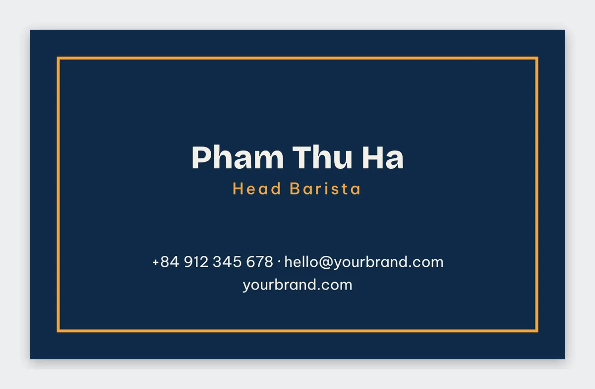 Business card template