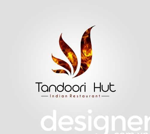 Thiết kế logo nhà hàng Ấn Độ với gam màu nóng