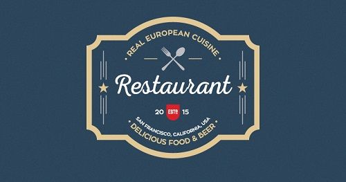 Thiết kế logo nhà hàng Pháp mang phong cách cổ điển
